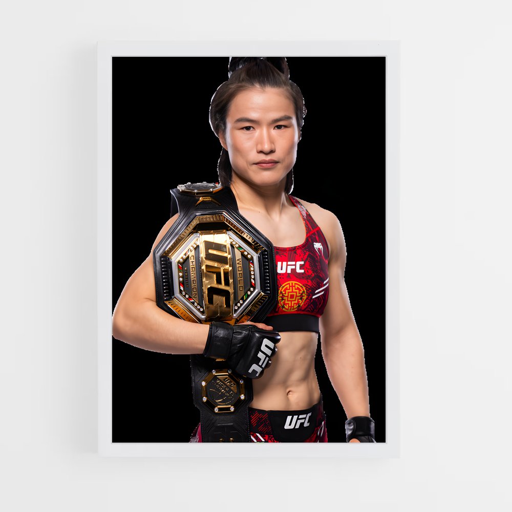 Poster La Guerrière Rouge – affiche MMA (vue 3)